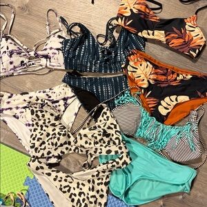 Colorful Bikinis set of 5 in size small